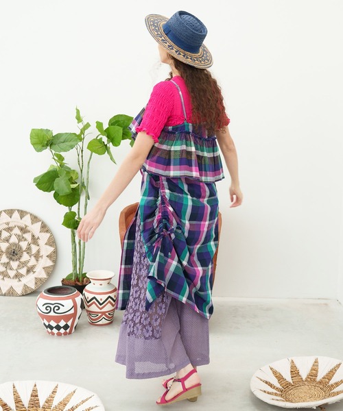 チャイハネ(チャイハネ)の「【チャイハネ】ビンスハット カンカン帽(ハット・レディース・ネイビー/ブラウン・FREE)」の3枚目の写真