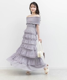 ティアードフリルドッキングワンピース（ワンピース）｜RANDA（ランダ
