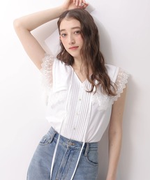 セーラーカラーレースブラウス