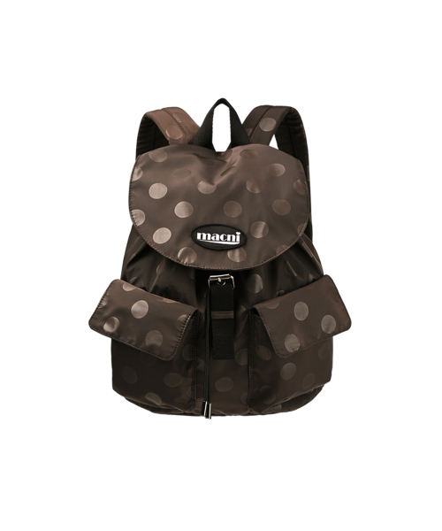 MACNI(マクニ)の「POLKA DOT FLAP BACKPACK BROWN(バックパック/リュック・レディース・ブラウン・FREE)」の2枚目の写真