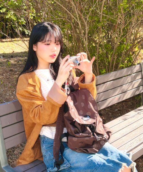 MACNI(マクニ)の「POLKA DOT FLAP BACKPACK BROWN(バックパック/リュック・レディース・ブラウン・FREE)」の6枚目の写真