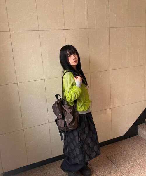 MACNI(マクニ)の「POLKA DOT FLAP BACKPACK BROWN(バックパック/リュック・レディース・ブラウン・FREE)」の7枚目の写真