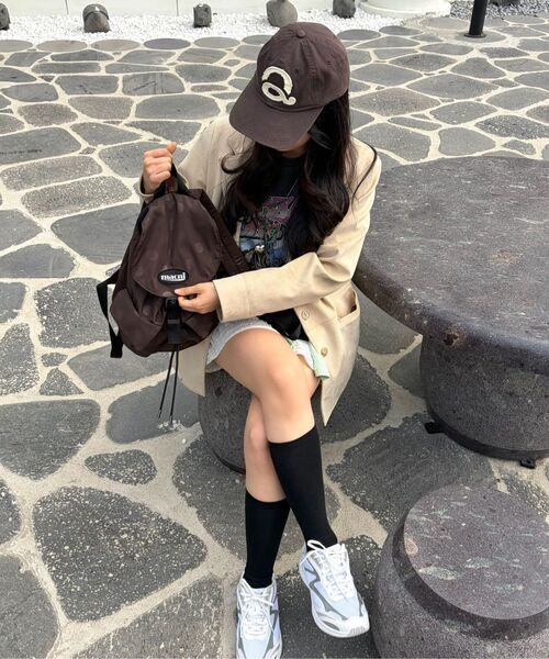 MACNI(マクニ)の「POLKA DOT FLAP BACKPACK BROWN(バックパック/リュック・レディース・ブラウン・FREE)」の9枚目の写真