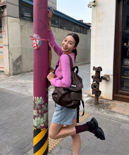 MACNI(マクニ)の「POLKA DOT FLAP BACKPACK BROWN(バックパック/リュック・レディース・ブラウン・FREE)」の11枚目の写真