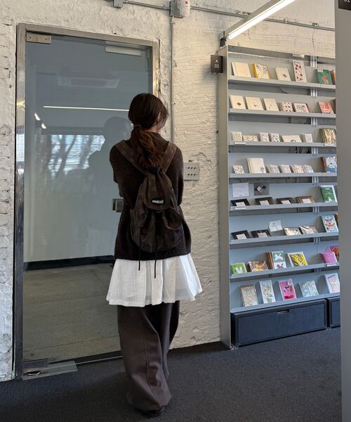 MACNI(マクニ)の「POLKA DOT FLAP BACKPACK BROWN(バックパック/リュック・レディース・ブラウン・FREE)」の12枚目の写真