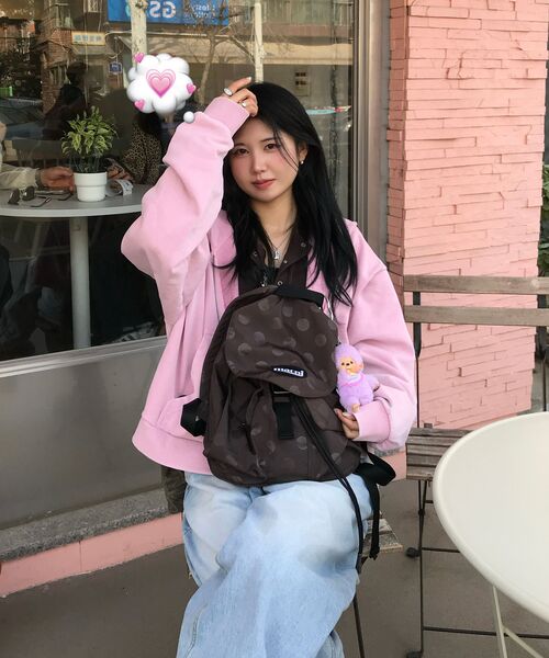 MACNI(マクニ)の「POLKA DOT FLAP BACKPACK BROWN(バックパック/リュック・レディース・ブラウン・FREE)」の16枚目の写真