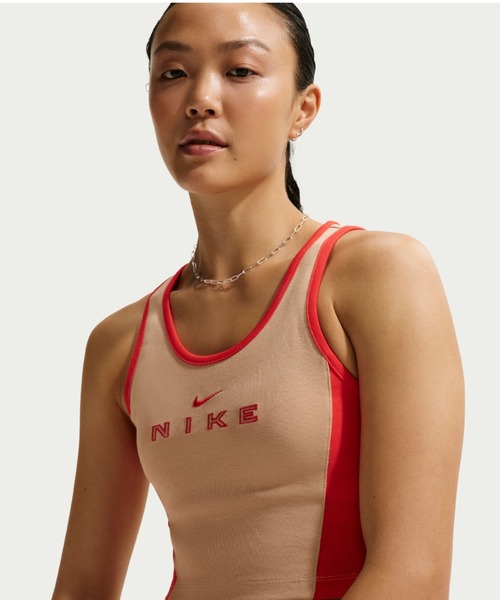 NIKE（ナイキ）の「NIKE AS WMNS NSW STREET GX TANK / ナイキ ウィメンズ NSW ストリート GX タンクトップ 【SP】（タンクトップ・レディース・ブラック/ベージュ・S/M/L）」の11枚目の写真