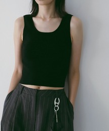 anuke（アンヌーク）の「Short Knit Tanktop（タンクトップ）」