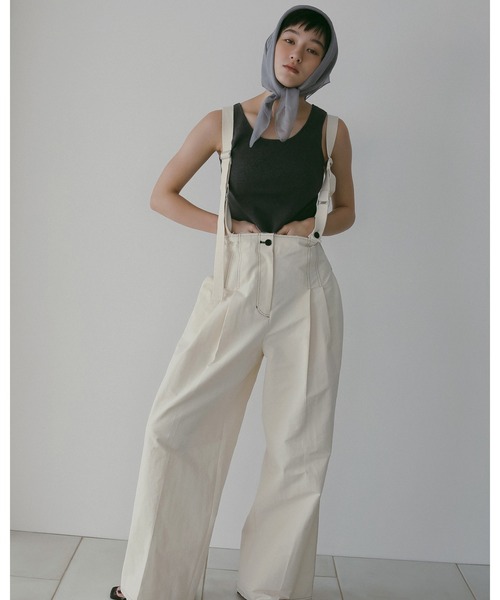 anuke(アンヌーク)の「Short Knit Tanktop(タンクトップ・レディース・ライトグリーン/レッド/チャコールグレー/ブラック・FREE)」の10枚目の写真
