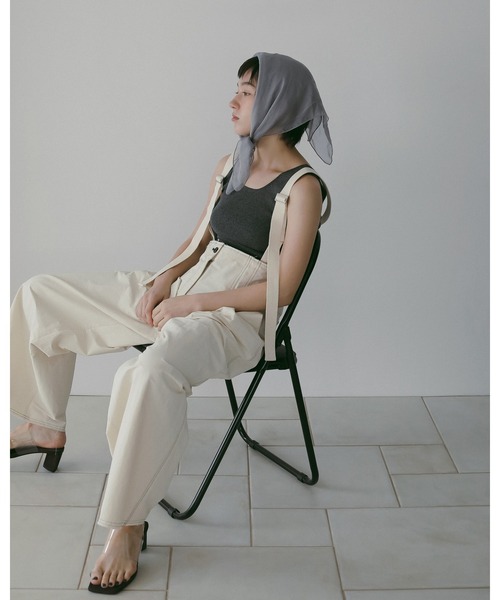 anuke(アンヌーク)の「Short Knit Tanktop(タンクトップ・レディース・ライトグリーン/レッド/チャコールグレー/ブラック・FREE)」の11枚目の写真