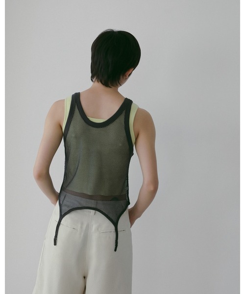 anuke(アンヌーク)の「Short Knit Tanktop(タンクトップ・レディース・ライトグリーン/レッド/チャコールグレー/ブラック・FREE)」の14枚目の写真