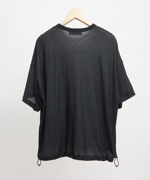 GOMME HOMME（ゴムオム）の「80/2強撚天竺　強撚ドロストＴ（Tシャツ/カットソー・メンズ・カーキ/ブラック・MEDIUM）」の11枚目の写真