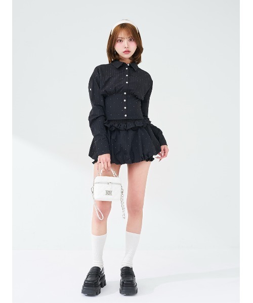 Darich（ダーリッチ）の「ビジューシャツバルーンミニセットアップ