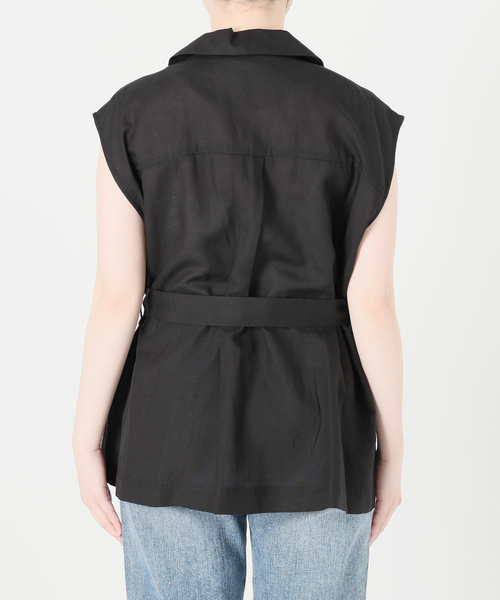 La TOTALITE(ラトータリテ)の「【洗える】ワークリネンライトジレ(ベスト・レディース・ブラック/ホワイト・FREE)」の18枚目の写真