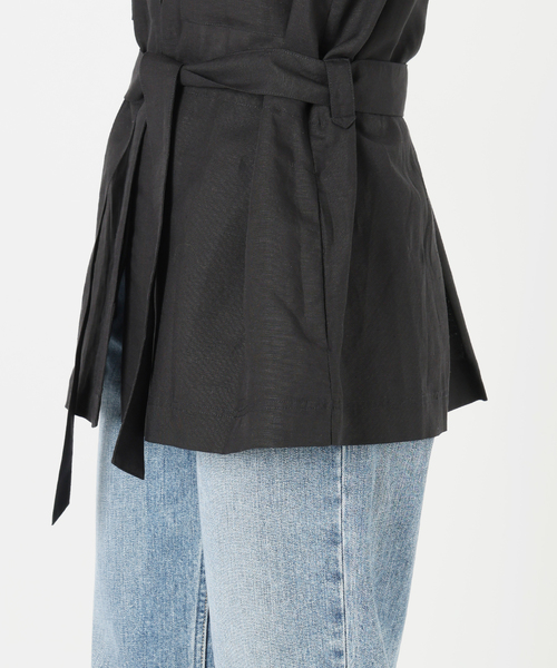 La TOTALITE(ラトータリテ)の「【洗える】ワークリネンライトジレ(ベスト・レディース・ブラック/ホワイト・FREE)」の21枚目の写真