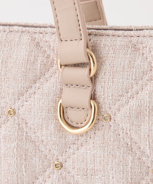 LouLoumei（ルルミー）の「【LouLoumei】リボンチャーム付きトートバッグ／キャリーオン／自立可能（トートバッグ・レディース・サックスブルー/ブラック/アイボリー/ピンクベージュ・FREE）」の12枚目の写真