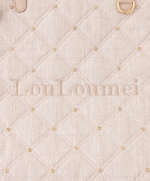 LouLoumei（ルルミー）の「【LouLoumei】リボンチャーム付きトートバッグ／キャリーオン／自立可能（トートバッグ・レディース・サックスブルー/ブラック/アイボリー/ピンクベージュ・FREE）」の17枚目の写真