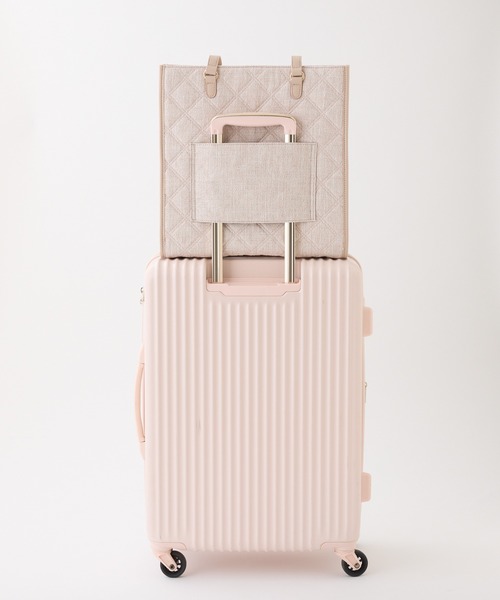 LouLoumei（ルルミー）の「【LouLoumei】リボンチャーム付きトートバッグ／キャリーオン／自立可能（トートバッグ・レディース・サックスブルー/ブラック/アイボリー/ピンクベージュ・FREE）」の20枚目の写真