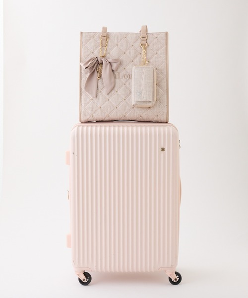 LouLoumei（ルルミー）の「【LouLoumei】リボンチャーム付きトートバッグ／キャリーオン／自立可能（トートバッグ・レディース・サックスブルー/ブラック/アイボリー/ピンクベージュ・FREE）」の19枚目の写真