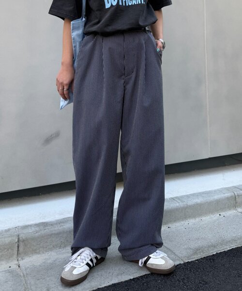 CIAOPANIC TYPY(チャオパニックティピー)の「【ユニセックス】接触冷感シアサッカーテーパードパンツ(その他パンツ・レディース・オリーブ/ブラック/ネイビー・LARGE/MEDIUM/SMALL)」の3枚目の写真