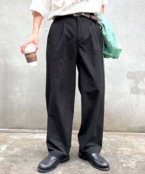 CIAOPANIC TYPY(チャオパニックティピー)の「【ユニセックス】接触冷感シアサッカーテーパードパンツ(その他パンツ・レディース・オリーブ/ブラック/ネイビー・LARGE/MEDIUM/SMALL)」の7枚目の写真