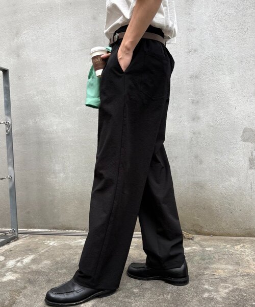 CIAOPANIC TYPY(チャオパニックティピー)の「【ユニセックス】接触冷感シアサッカーテーパードパンツ(その他パンツ・レディース・オリーブ/ブラック/ネイビー・LARGE/MEDIUM/SMALL)」の8枚目の写真