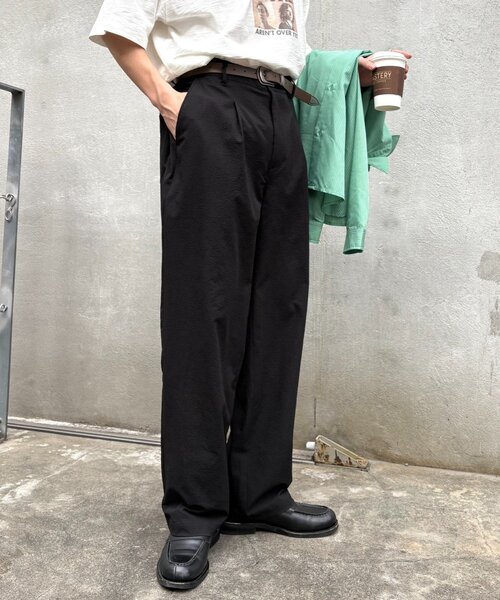 CIAOPANIC TYPY(チャオパニックティピー)の「【ユニセックス】接触冷感シアサッカーテーパードパンツ(その他パンツ・レディース・オリーブ/ブラック/ネイビー・LARGE/MEDIUM/SMALL)」の10枚目の写真