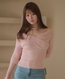 *M DOLLY original* Cross ellie knit tops/クロスエリーニットトップス