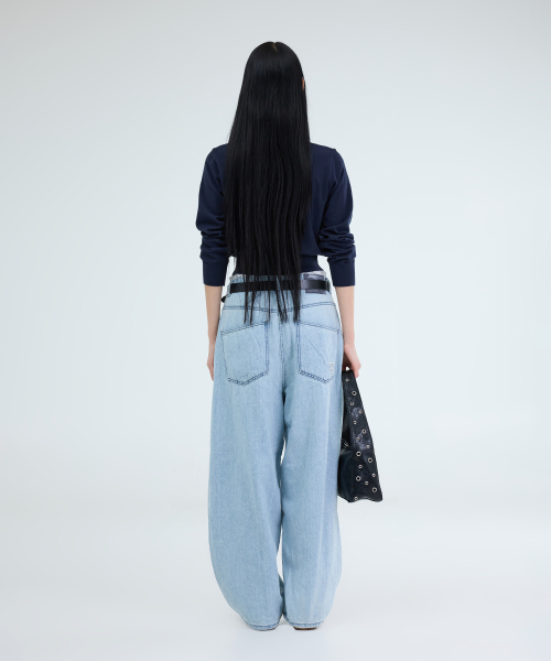 PORTERNA（ポルテナ）の「ESSENTIAL U-NECK KNIT-3COLOR（ニット/セーター・レディース・ライトグレー・OS）」の5枚目の写真