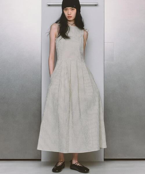 CODE A(コードエー)の「shoulder ribbon dress(ワンピース・レディース・アイボリー/ブラック・34/36)」の4枚目の写真