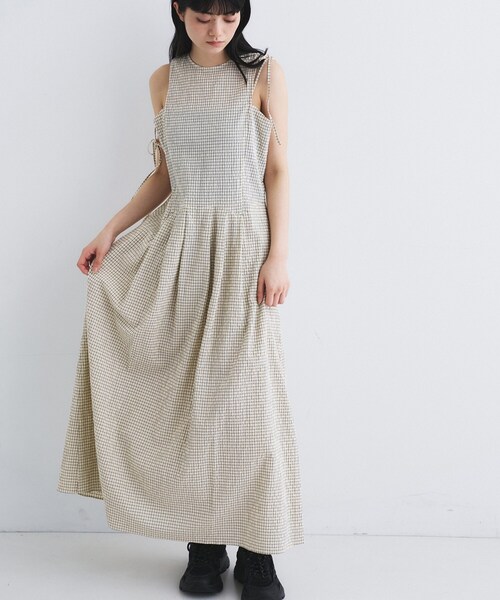 CODE A(コードエー)の「shoulder ribbon dress(ワンピース・レディース・アイボリー/ブラック・34/36)」の6枚目の写真