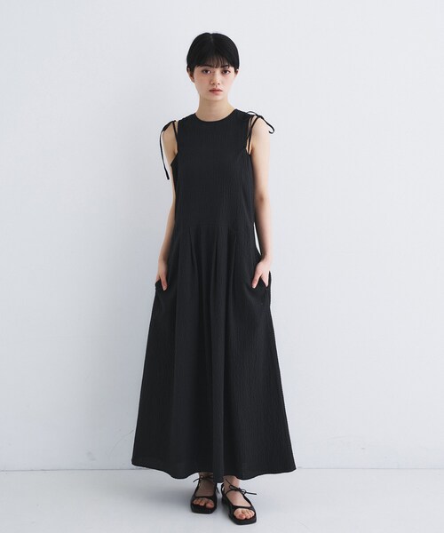CODE A(コードエー)の「shoulder ribbon dress(ワンピース・レディース・アイボリー/ブラック・34/36)」の16枚目の写真