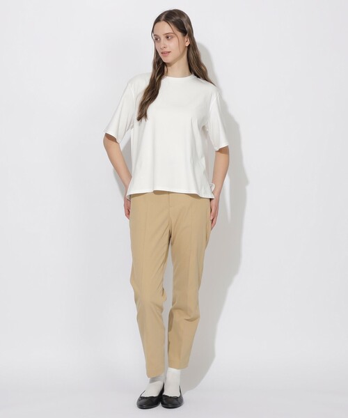 CB CRESTBRIDGE（シービークレストブリッジ）の「シトラテックバックチェック切替T（Tシャツ/カットソー・レディース・ブルー/オフホワイト/ダークネイビー・M）」の4枚目の写真