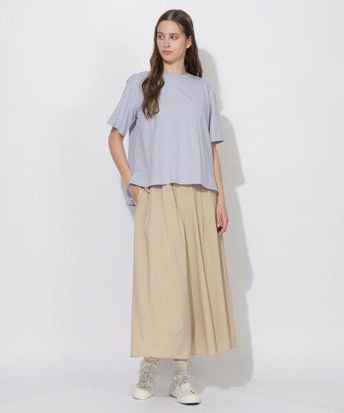 CB CRESTBRIDGE（シービークレストブリッジ）の「シトラテックバックチェック切替T（Tシャツ/カットソー・レディース・ブルー/オフホワイト/ダークネイビー・M）」の8枚目の写真