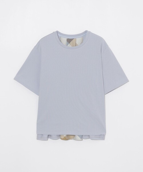 CB CRESTBRIDGE（シービークレストブリッジ）の「シトラテックバックチェック切替T（Tシャツ/カットソー・レディース・ブルー/オフホワイト/ダークネイビー・M）」の11枚目の写真