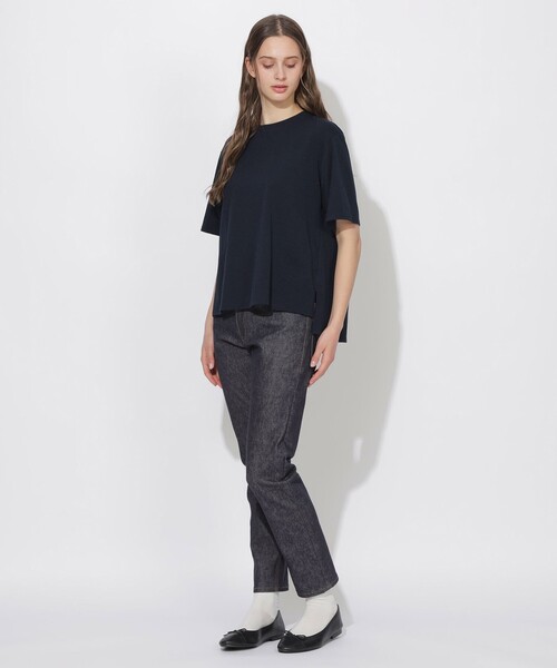 CB CRESTBRIDGE（シービークレストブリッジ）の「シトラテックバックチェック切替T（Tシャツ/カットソー・レディース・ブルー/オフホワイト/ダークネイビー・M）」の12枚目の写真