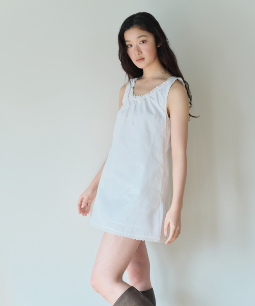 HOMEBODY THINGS(ホームバディ ティングズ)の「Lace Sleeveless Dress (WHITE)(ワンピース・レディース・その他・1/2)」の1枚目の写真
