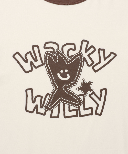 Wacky WiLLy（ワッキーウィリー）の「キキ リンガー 半袖Tシャツ ブラウン（Tシャツ/カットソー・レディース・その他・SMALL/MEDIUM/LARGE/X-LARGE）」の5枚目の写真