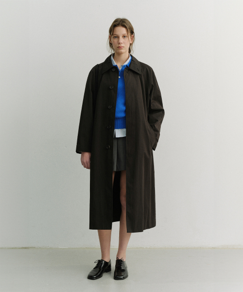 DUNST(ダンスト)の「UNISEX REFINED MAC COAT_UDTR6A101_BLACK(その他アウター・レディース・ブラック・X-SMALL/SMALL/MEDIUM/LARGE/X-LARGE)」の1枚目の写真