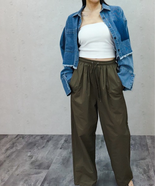 Per sist ence(パーシエンス)の「ラップディテールワイドジョガーパンツ(その他パンツ・レディース・ブラック/アイボリー/ブラウン・ONE SIZE)」の16枚目の写真