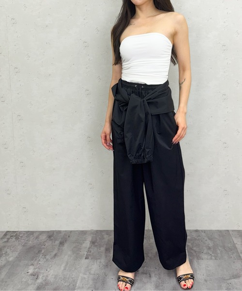 Per sist ence(パーシエンス)の「ラップディテールワイドジョガーパンツ(その他パンツ・レディース・ブラック/アイボリー/ブラウン・ONE SIZE)」の21枚目の写真