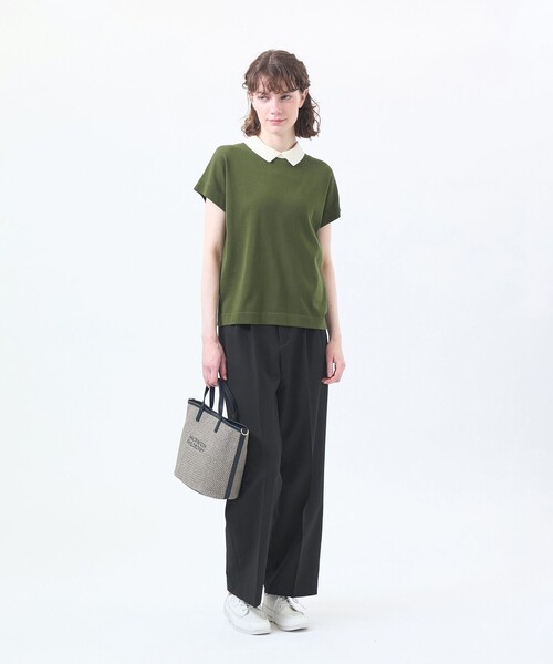 MACKINTOSH PHILOSOPHY(マッキントッシュ フィロソフィー)の「サマーサッカーワイドタックパンツ(その他パンツ・レディース・ブラック/ブラウン系その他4/ライトブルー・38/36/40)」の4枚目の写真