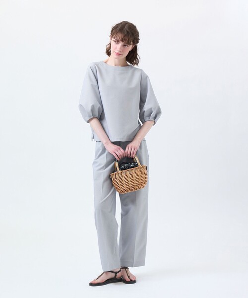 MACKINTOSH PHILOSOPHY(マッキントッシュ フィロソフィー)の「サマーサッカーワイドタックパンツ(その他パンツ・レディース・ブラック/ブラウン系その他4/ライトブルー・38/36/40)」の5枚目の写真