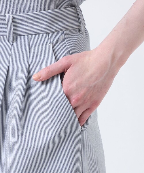 MACKINTOSH PHILOSOPHY(マッキントッシュ フィロソフィー)の「サマーサッカーワイドタックパンツ(その他パンツ・レディース・ブラック/ブラウン系その他4/ライトブルー・38/36/40)」の11枚目の写真