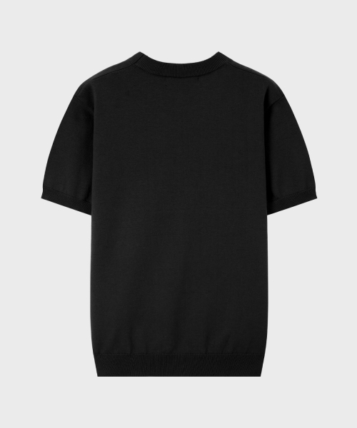 LEIRE（ルアール）の「マッスルフィットヘンリーネック半袖ニット[ブラック]（Tシャツ/カットソー・メンズ・その他・MEDIUM/LARGE/X-LARGE）」の8枚目の写真