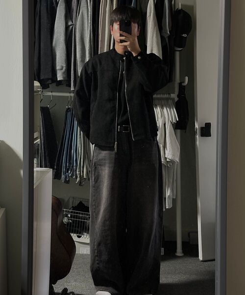 LEIRE（ルアール）の「マッスルフィットヘンリーネック半袖ニット[ブラック]（Tシャツ/カットソー・メンズ・その他・MEDIUM/LARGE/X-LARGE）」の9枚目の写真