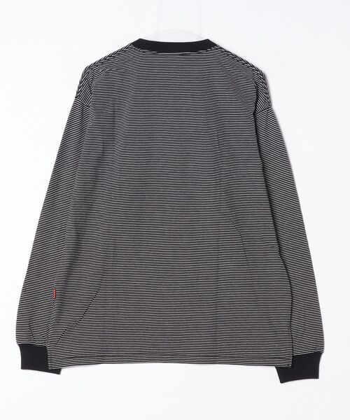 Healthknit（ヘルスニット）の「Healthknit NARROW BORDER JERSEY Side Slit L/S (#51054)（Tシャツ/カットソー・メンズ・ブラック系その他・MEDIUM/LARGE/X-LARGE）」の2枚目の写真