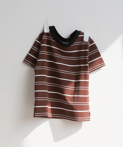 IENA ENFANT(イエナアンファン)の「【イージーウォッシュ】マルチボーダーTシャツ kids(Tシャツ/カットソー・キッズ・ブラック/ブラウン/ホワイト・X-LARGE/LARGE/MEDIUM/SMALL)」の3枚目の写真