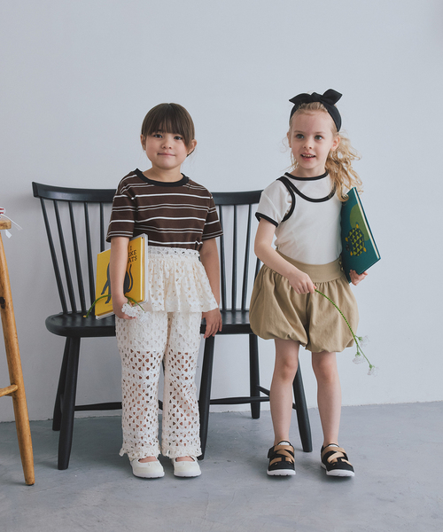 IENA ENFANT(イエナアンファン)の「【イージーウォッシュ】マルチボーダーTシャツ kids(Tシャツ/カットソー・キッズ・ブラック/ブラウン/ホワイト・X-LARGE/LARGE/MEDIUM/SMALL)」の12枚目の写真