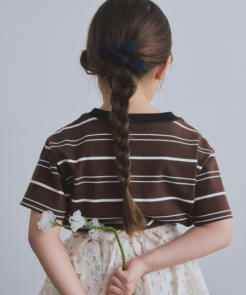 IENA ENFANT(イエナアンファン)の「【イージーウォッシュ】マルチボーダーTシャツ kids(Tシャツ/カットソー・キッズ・ブラック/ブラウン/ホワイト・X-LARGE/LARGE/MEDIUM/SMALL)」の13枚目の写真